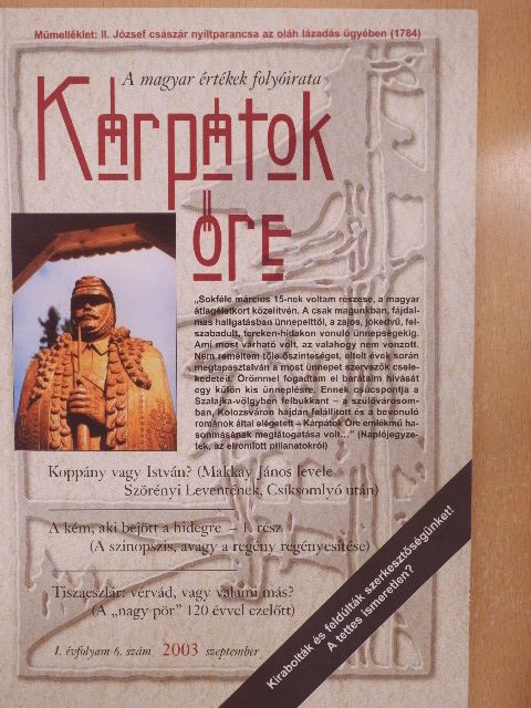 Makkay János - Kárpátok Őre 2003. szeptember [antikvár]