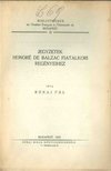 Rónai Pál - Jegyzetek Honoré de Balzac fiatalkori regényeihez [antikvár]