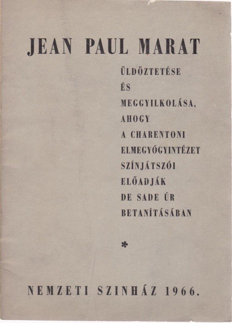 Peter Weiss - Jean Paul Marat [antikvár]