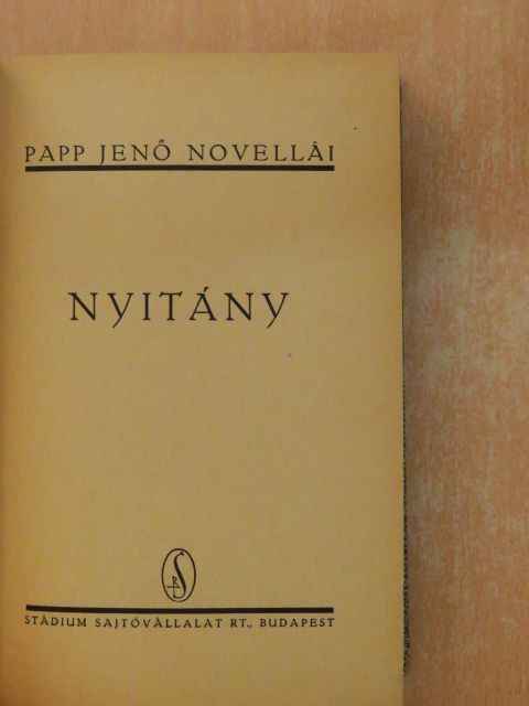 Papp Jenő - Nyitány [antikvár]