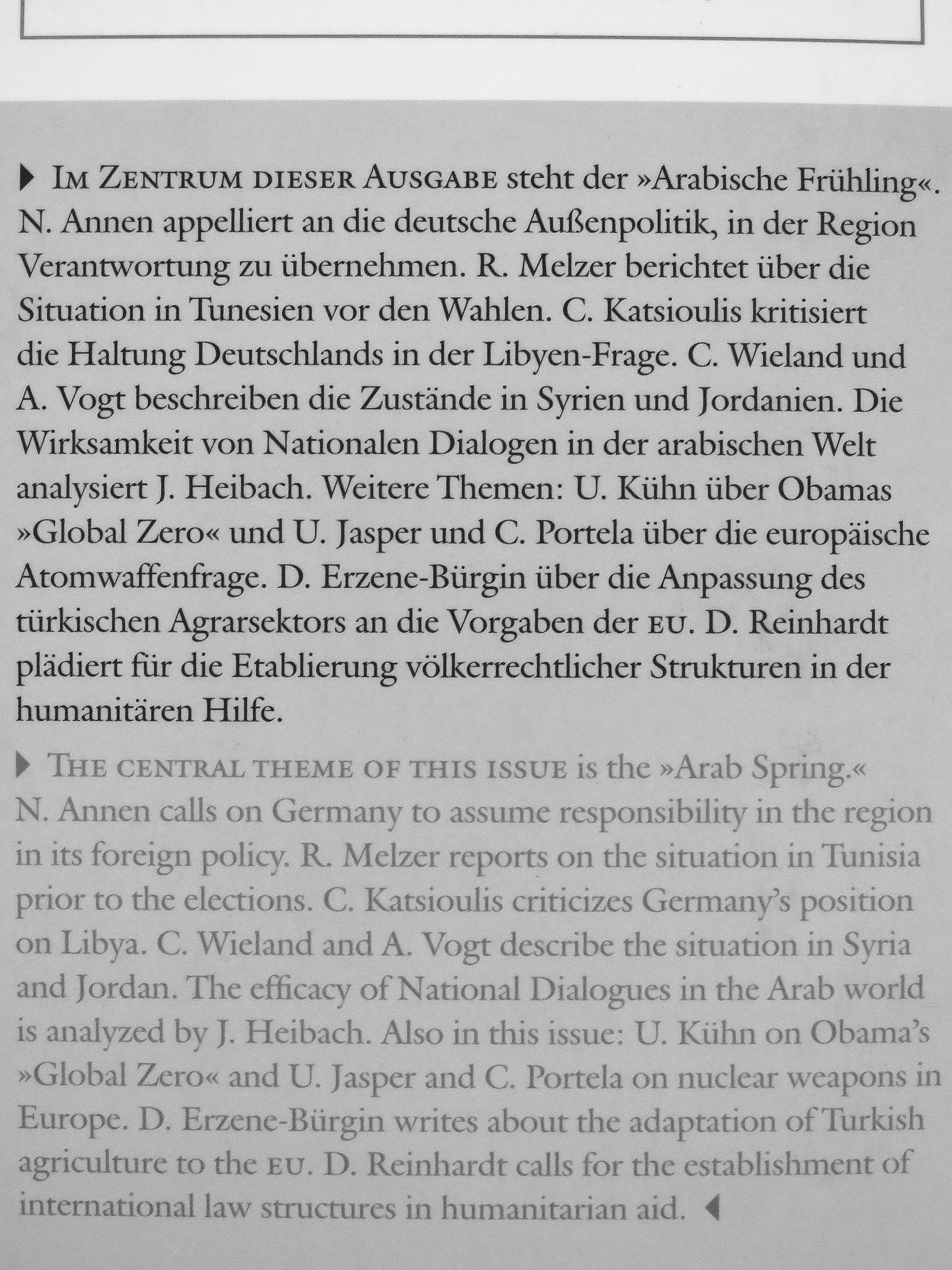 Achim Vogt - Internationale Politik und Gesellschaft 4/2011 [antikvár]