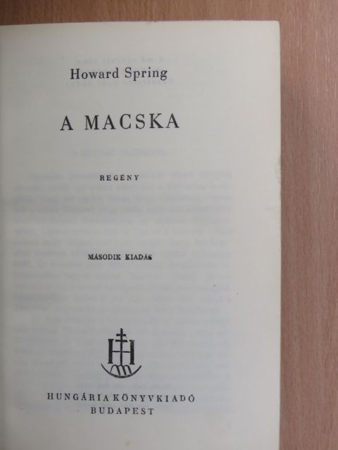 Howard Spring - A macska [antikvár]