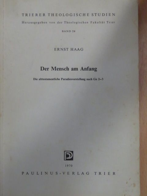 Ernst Haag - Der Mensch am Anfang [antikvár]
