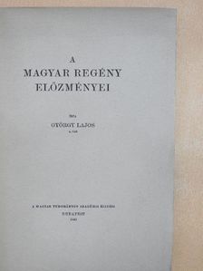 György Lajos - A magyar regény előzményei [antikvár]