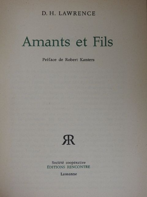 D. H. Lawrence - Amants et Fils [antikvár]