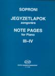 SOPRONI JÓZSEF - JEGYZETLAPOK ZONGORÁRA III-IV