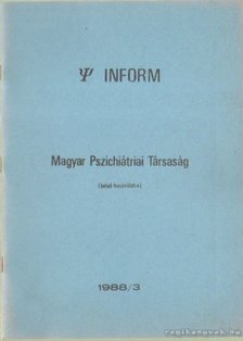 Kopp Mária (szerk) - Magyar pszichiátriai társaság 1988/3 [antikvár]