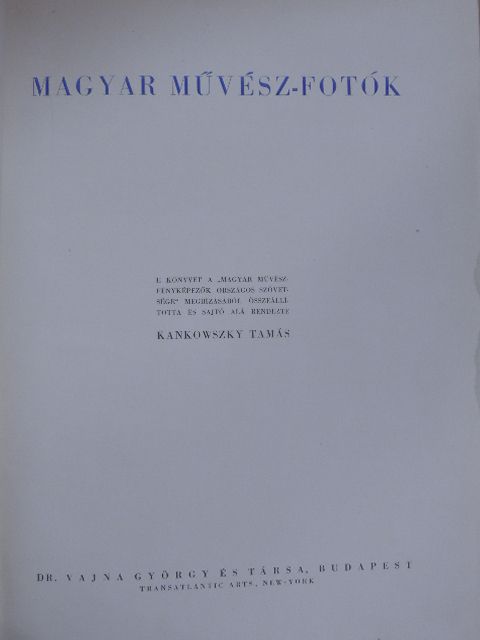 Magyar művész-fotók [antikvár]