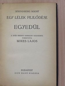 Strindberg Ágost - Egy lélek fejlődése IX. [antikvár]