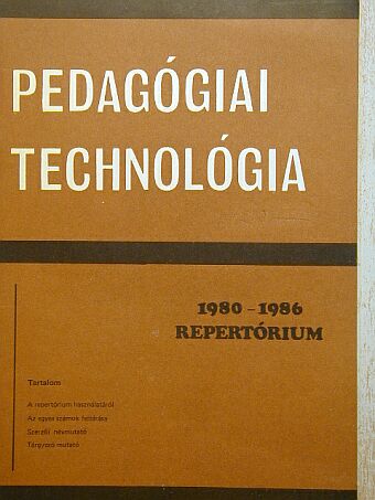 Pedagógiai Technológia 1980-1986. Repertórium [antikvár]