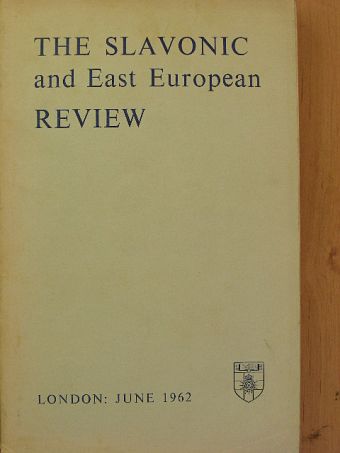 A. D. Stokes - The Slavonic and East European Review June 1962 [antikvár]