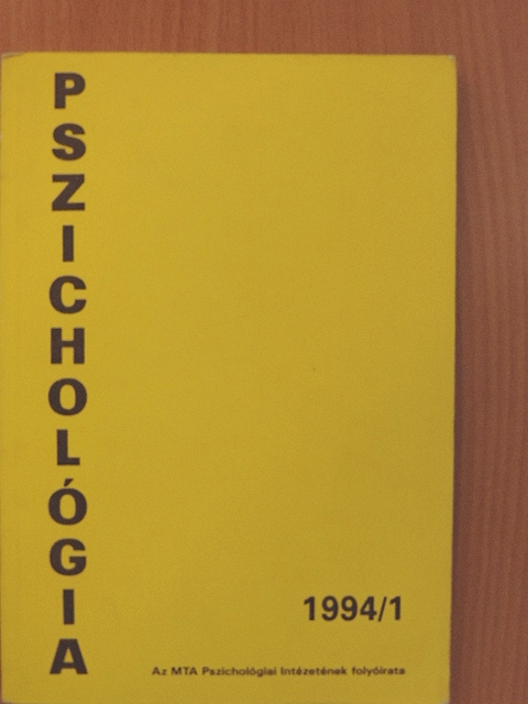 Bakay P. Éva - Pszichológia 1994/1. [antikvár]