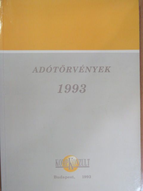 Adótörvények 1993 [antikvár]