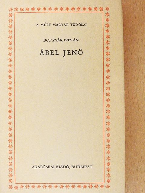 Borzsák István - Ábel Jenő [antikvár]