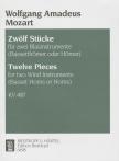 MOZART, W,A, - ZWÖLF STÜCKE FÜR ZWEI BLASINSTRUMENTE KV 487