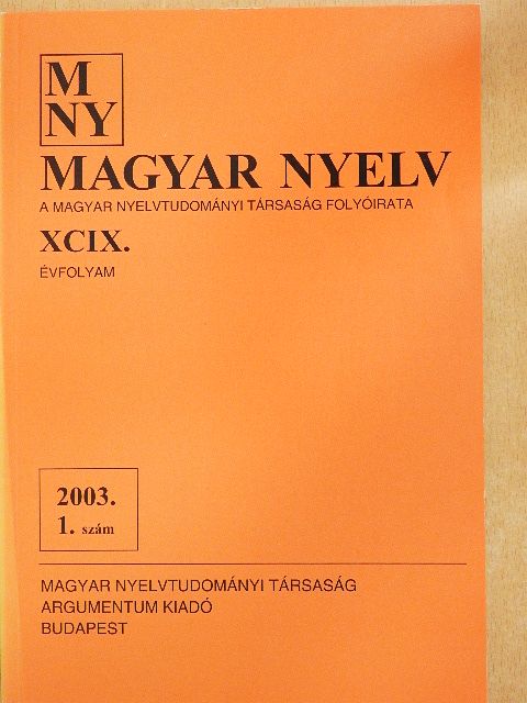 Aczél Petra - Magyar Nyelv 2003. március [antikvár]