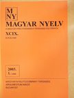 Aczél Petra - Magyar Nyelv 2003. március [antikvár]