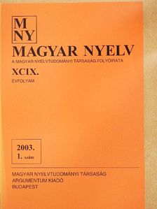 Aczél Petra - Magyar Nyelv 2003. március [antikvár]