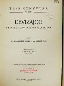 Dr. Goldberger József - Devizajog [antikvár]
