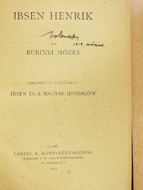 Gyöngyösy László - Ibsen Henrik/Mikszáth Kálmán [antikvár]