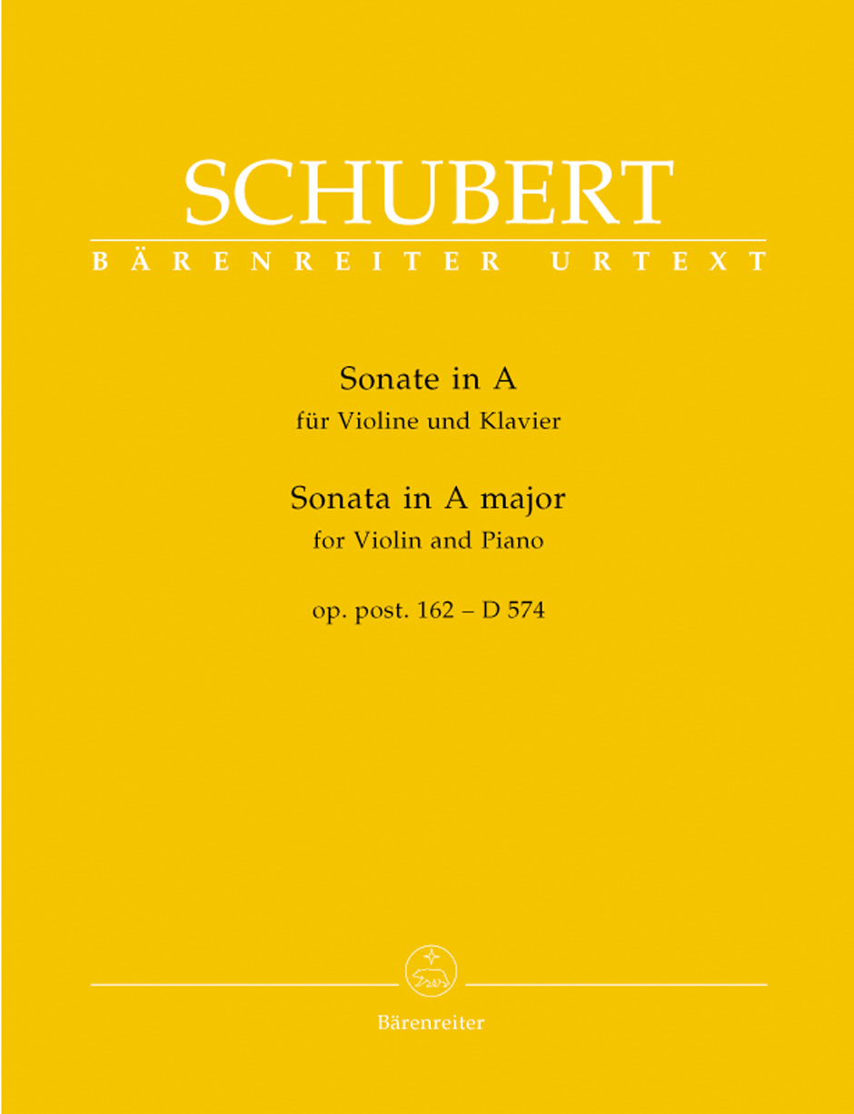 SCHUBERT - SONATE IN A FÜR VIOLINE UND KLALVIER OP.POST.162-D 574 (H. WIRTH)