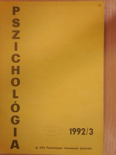 Kapás István - Pszichológia 1992/3. [antikvár]