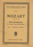 Mozart, Wolfgang Amadeus - Divertimento D-dur für 2 Violinen, Viola, Baß und 2 Hörner von Wolfgang Amadeus Mozart [antikvár]