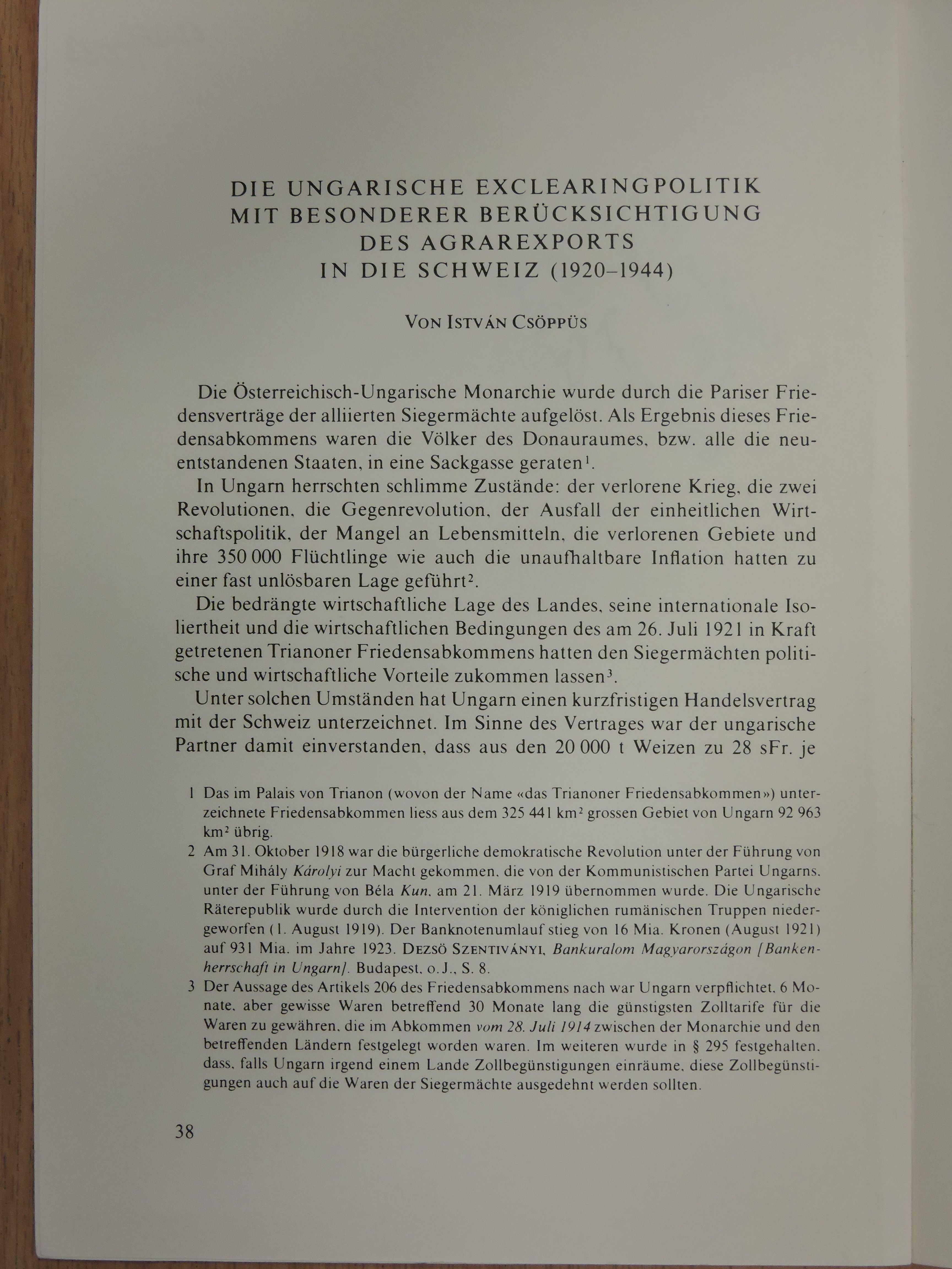 Csöppüs István - Die Ungarische Excelaring Politik mit Besonderer Berücksichtigung des Agrarexports in die Schweiz (dedikált példány) [antikvár]
