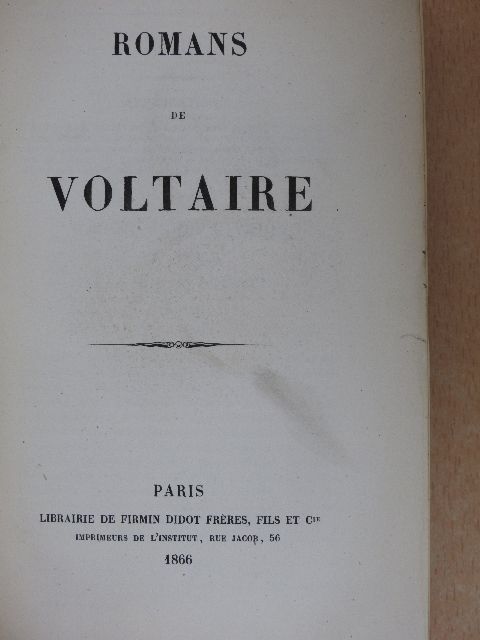 Voltaire - Romans de Voltaire [antikvár]
