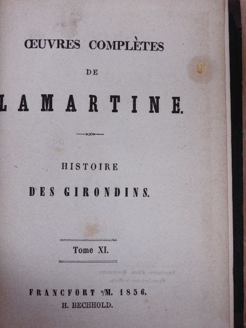 Alphonse de Lamartine - Histoire des Girondins 4. [antikvár]