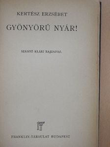 Kertész Erzsébet - Gyönyörű nyár [antikvár]