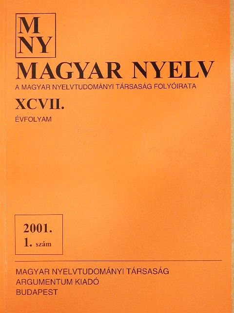 Bokor József - Magyar Nyelv 2001. március [antikvár]