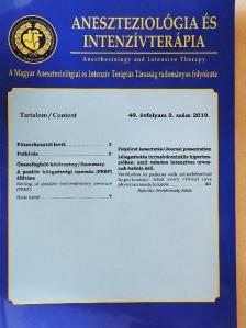 Bede Antal - Aneszteziológia és intenzív terápia 2019/3. [antikvár]