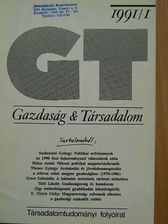 Andor László - Gazdaság & Társadalom 1991. február [antikvár]