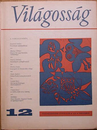 Ádám György - Világosság 1972. december/Melléklet az 1972. decemberi számhoz [antikvár]