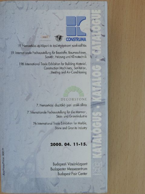 19. Nemzetközi építőipari és épületgépészeti szakkiállítás/7. Nemzetközi díszítőkő-ipari szakkiállítás [antikvár]