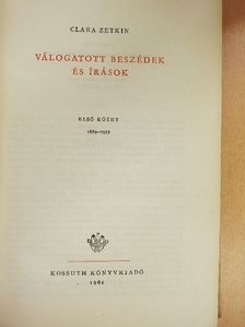 Clara Zetkin - Válogatott beszédek és írások I. [antikvár]