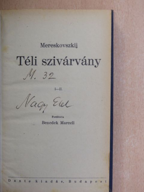 Mereskovszkij - Téli szivárvány I-II. [antikvár]