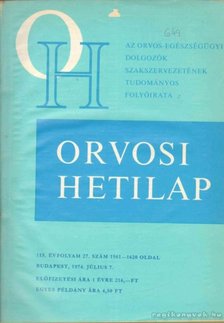 TRENCSÉNI TIBOR - Orvosi Hetilap 1974 I-II. (teljes évfolyam) [antikvár]