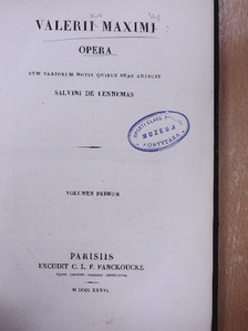 Valerius Maximus - Valerii Maximi Opera I. [antikvár]