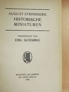 August Strindberg - Historische Miniaturen [antikvár]