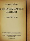 David Ricardo - A közgazdaság és adózás alapelvei [antikvár]