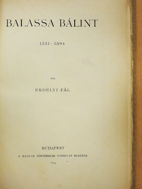 Erdélyi Pál - Balassa Bálint [antikvár]