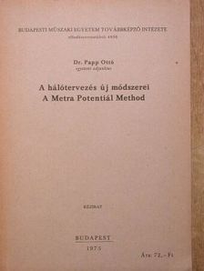 Dr. Papp Ottó - A hálótervezés új módszerei [antikvár]