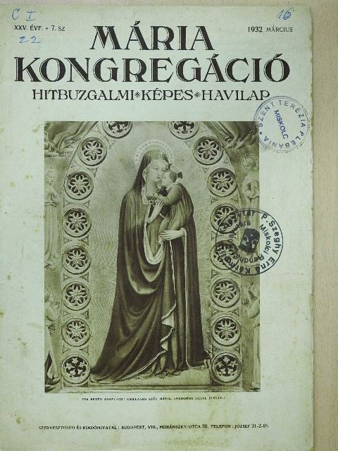 Bóta Ernő - Mária Kongregáció 1932. március [antikvár]