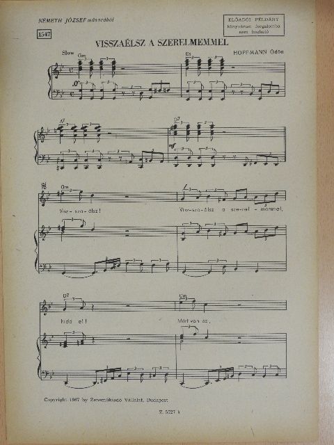 Hoffmann Ödön - Visszaélsz a szerelmemmel [antikvár]