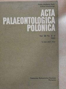 Adam Urbanek - Acta Palaeontologica Polonica No. 3-4 1983 [antikvár]
