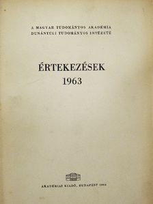 Andrásfalvy Bertalan - Értekezések 1963 [antikvár]