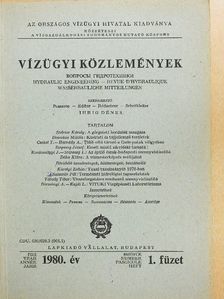 Dóka Klára - Vízügyi Közlemények 1980/1. [antikvár]