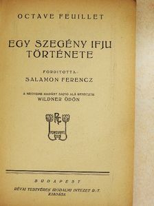 Octave Feuillet - Egy szegény ifju története [antikvár]